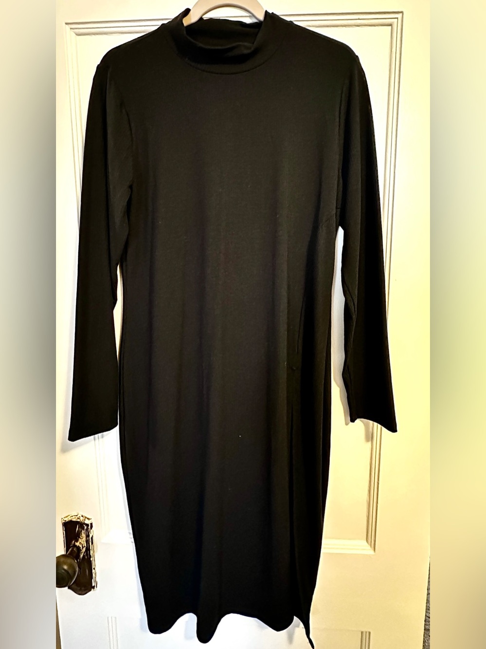 Black Bodycon High Slit dress